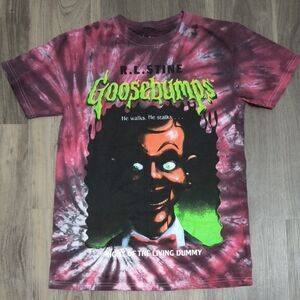 Goosebumps Tie-Dye Graphic Tee - Red & Green